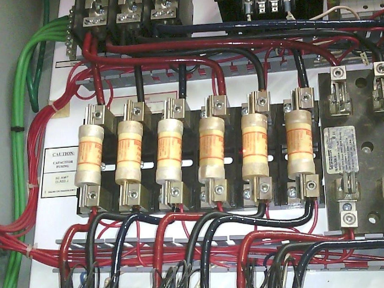 Control panel, photographed during an electrical infrared inspection