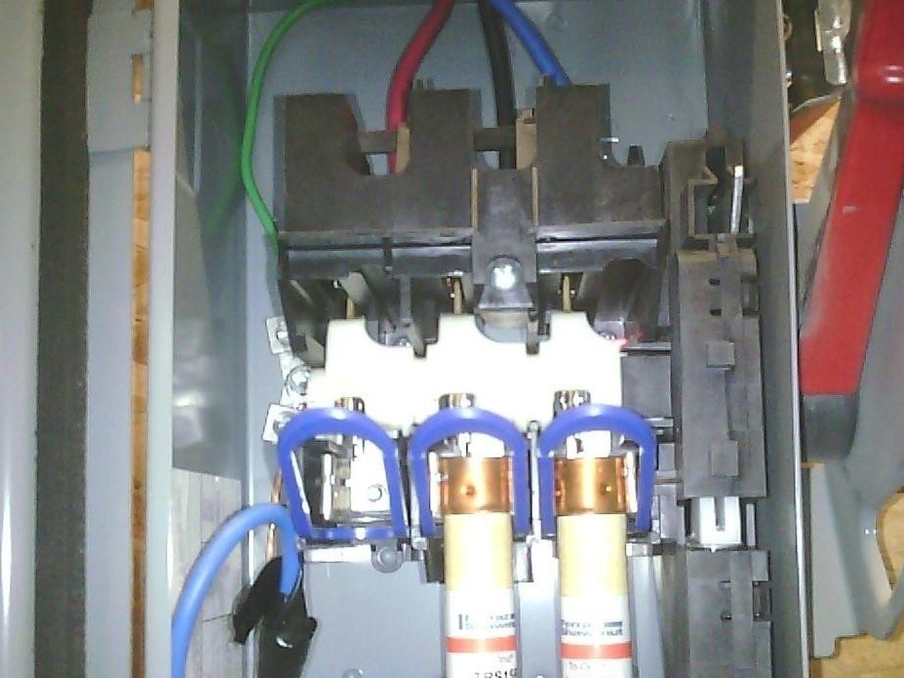 Fused disconnect, photographed during an electrical infrared inspection