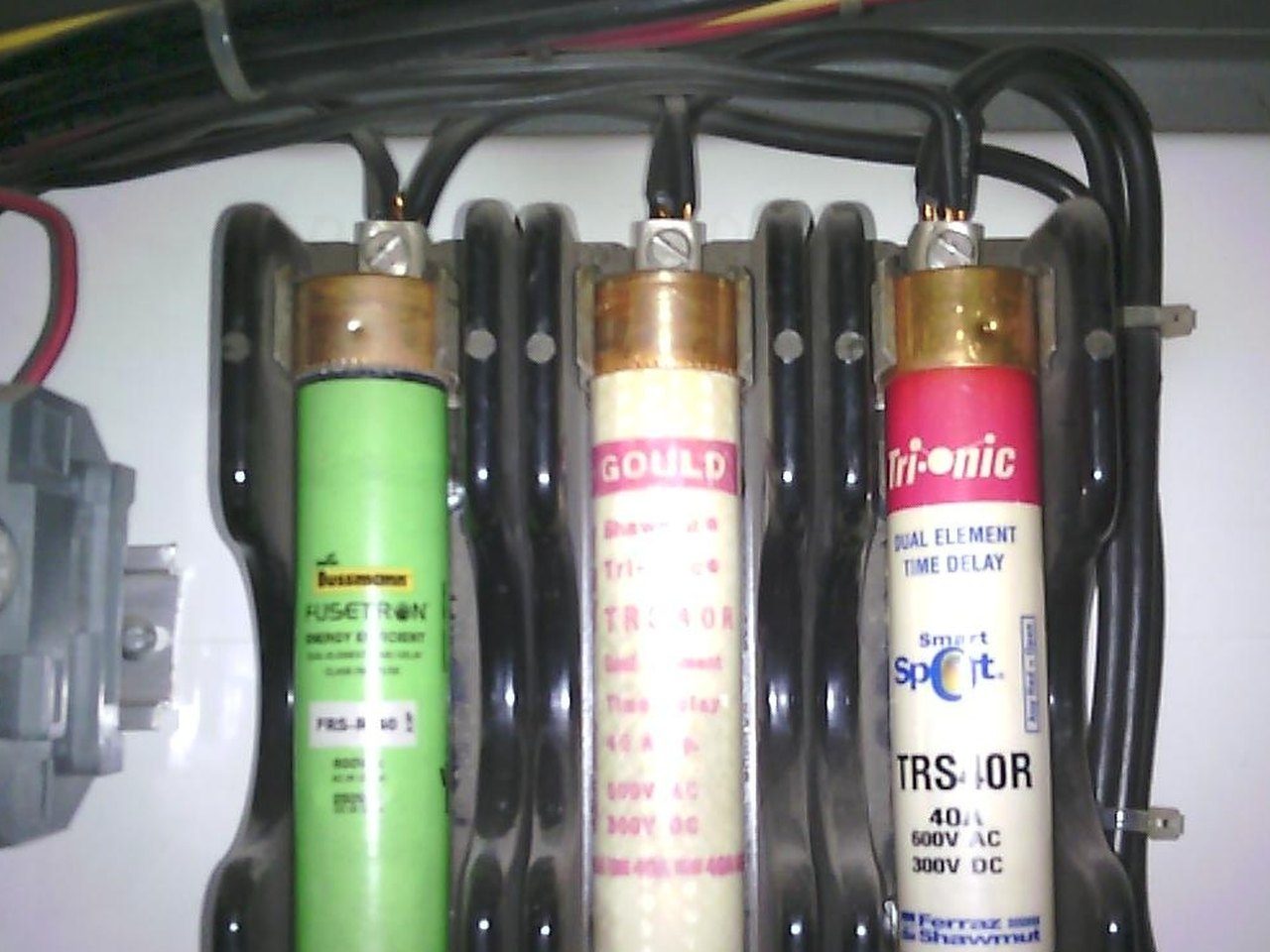 Fused disconnect, photographed during an electrical infrared inspection