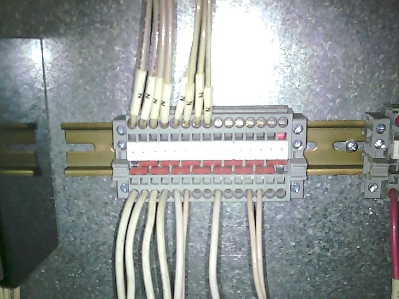 Control panel, photographed during an electrical infrared inspection