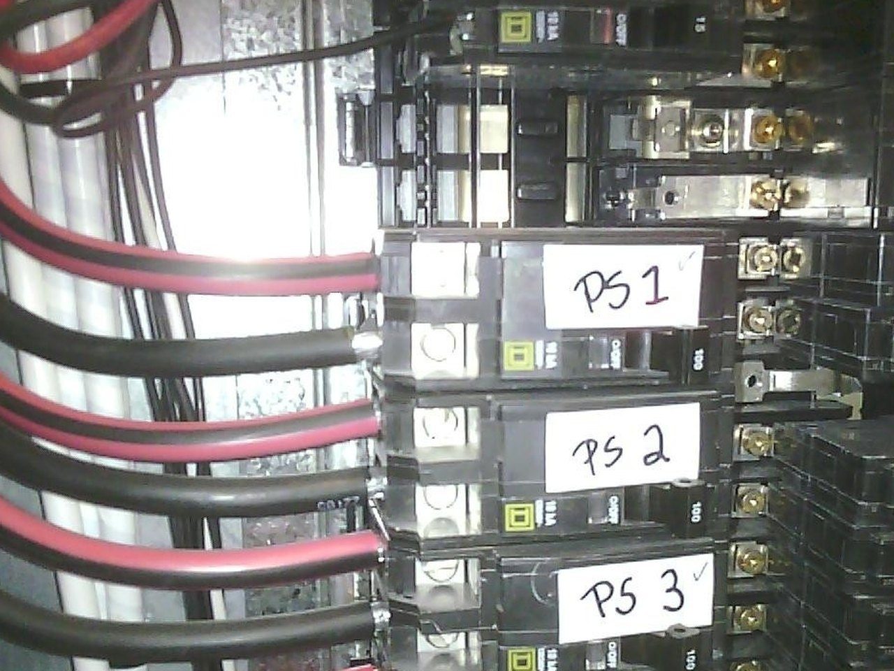 Breaker panel, photographed during an electrical infrared inspection