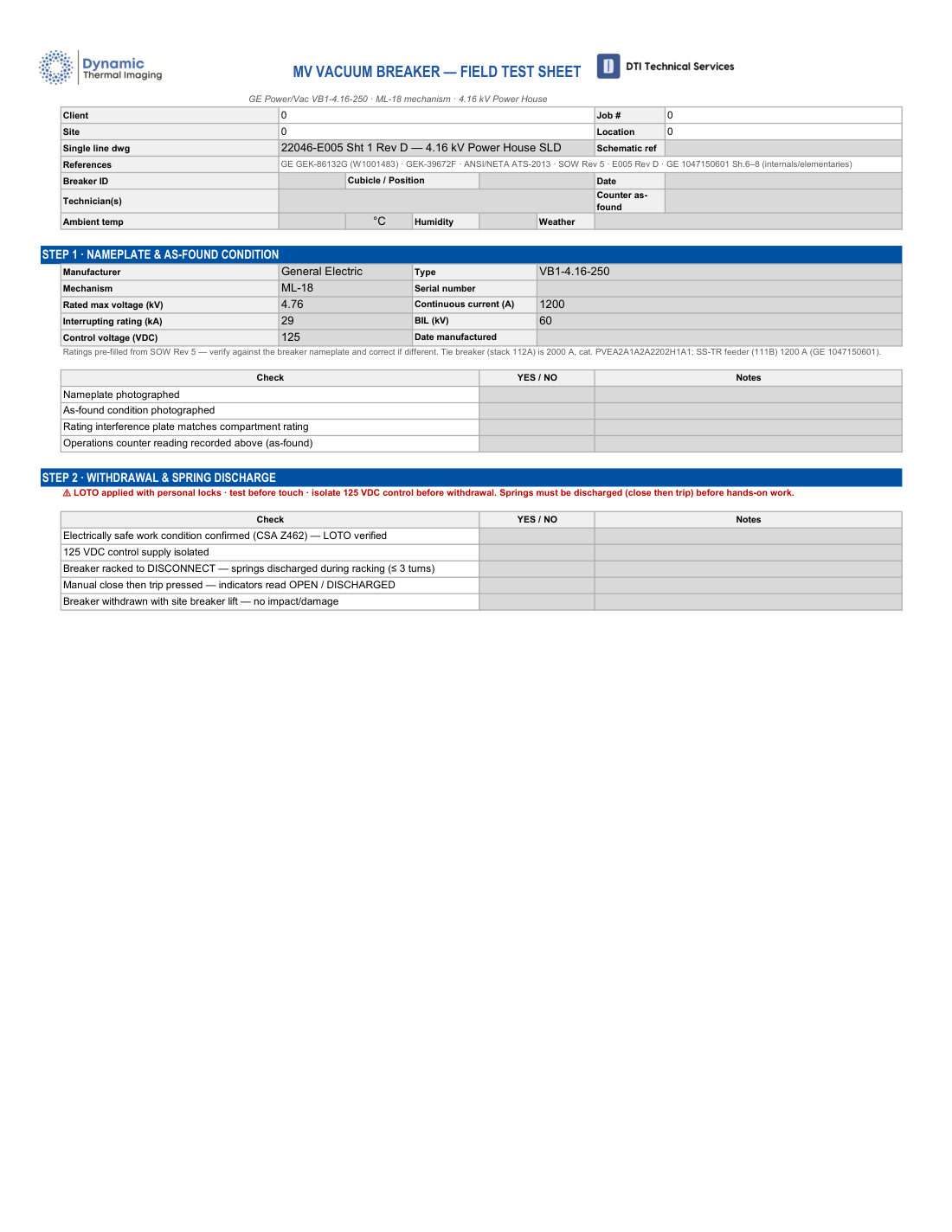 Sample page 4: Breaker test sheet 1/9