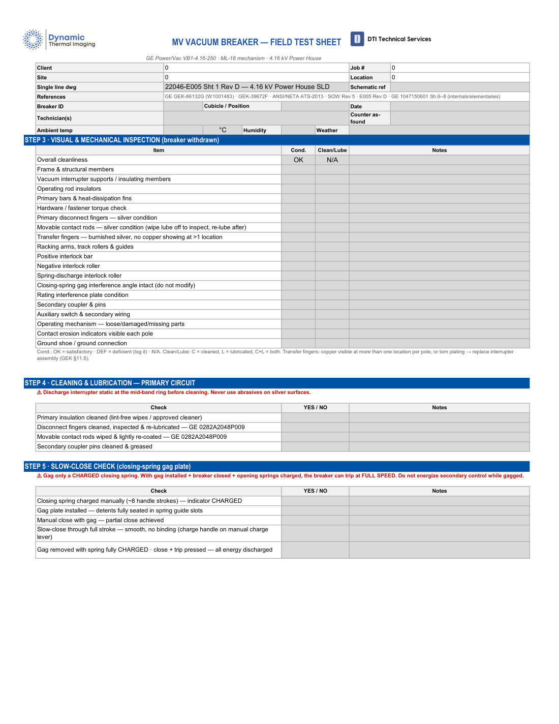 Sample page 6: Breaker test sheet 3/9