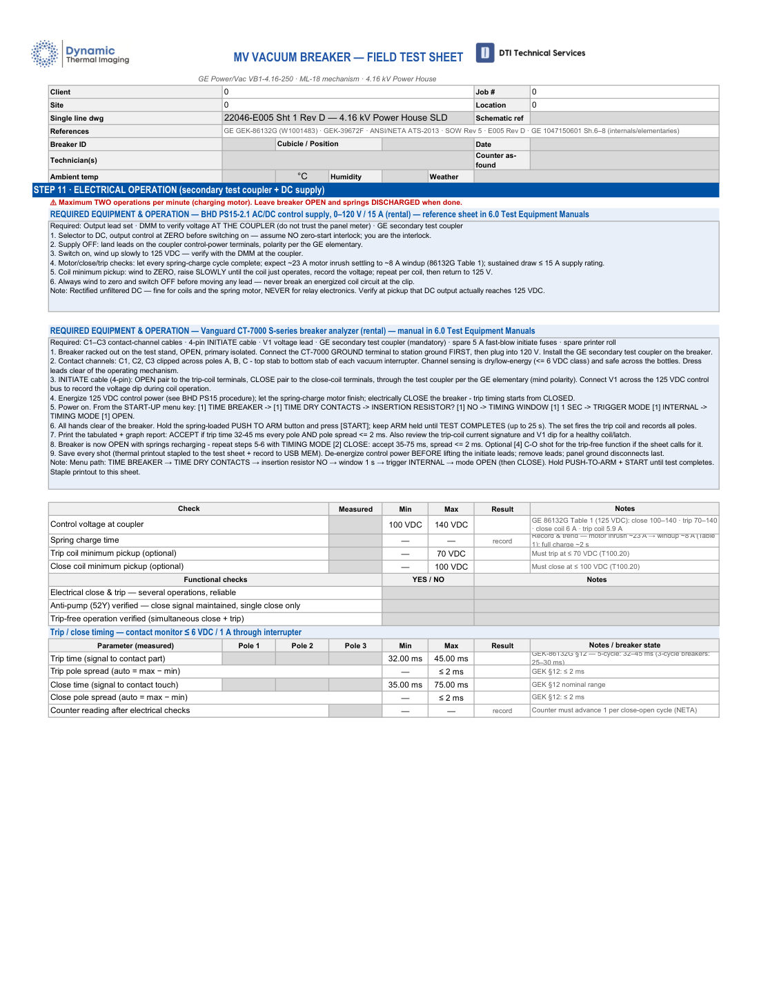 Sample page 10: Breaker test sheet 7/9
